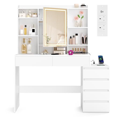 VASAGLE Kailyn Colección: Tocador con Luces