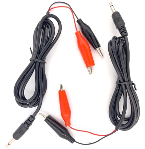 3.5mm Mono Audio Plug to Alligator Crocodile Clips Cable, Pack of 2 image 4