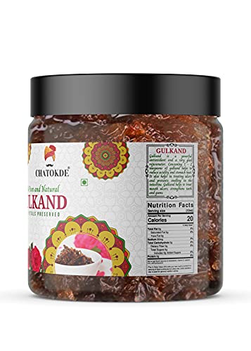 Image of CHATOKDE Natural Himalayan Gulkand - Rose Petal Jam , 400g [JAR Pack]