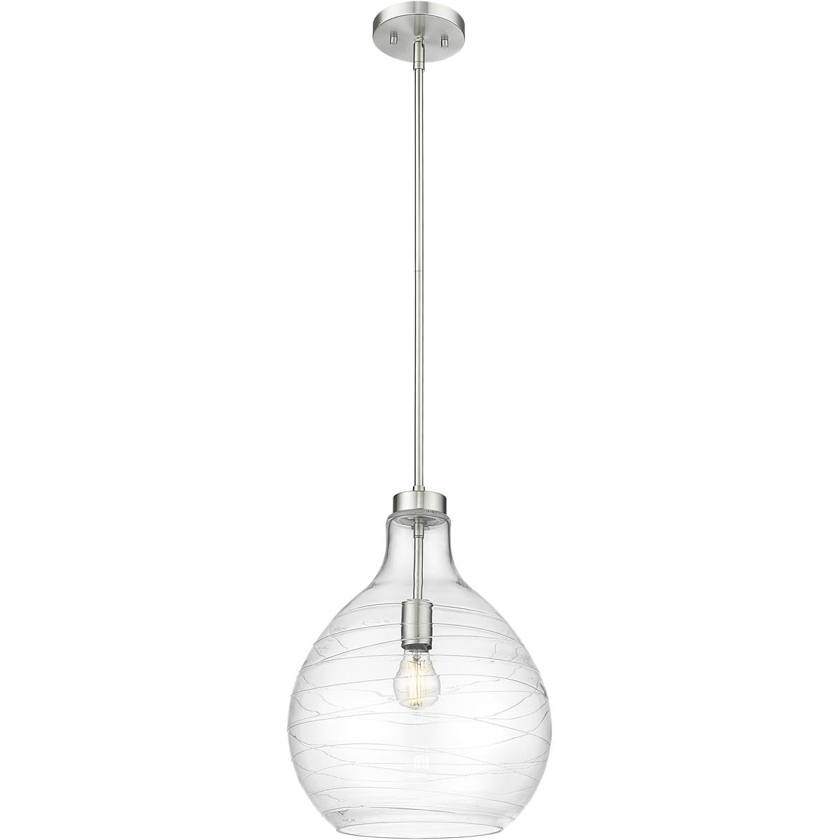 Z-Lite 496P13-BN Bon Air Pendant, 1-Light 100 Watts, Brushed