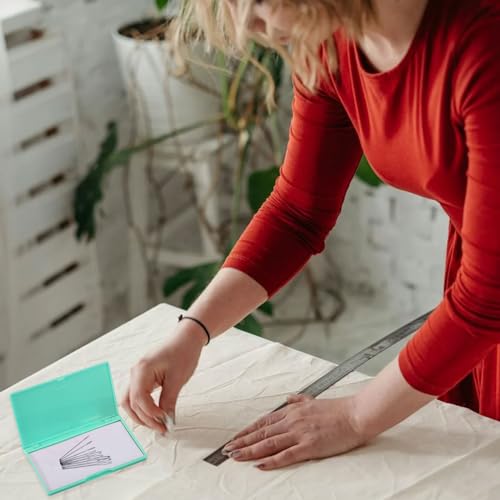 Image of PATIKIL Magnetic Needle Storage Case, 2 Pcs Plastic Portable Sewing Pin Keeper Needle Organizer Box Container for Embroidery Knitting Stitching, Green