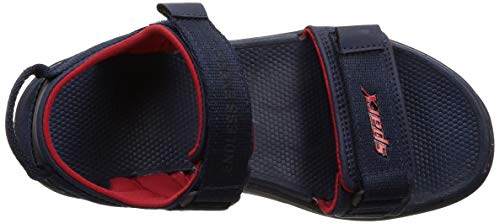 Sparx Men's Navy Blue Red Floater Sandals-7 Kids UK (Ss0537g)