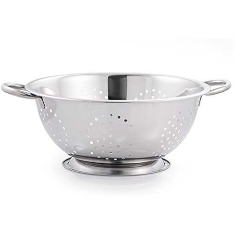 McSunley 726 Stockpot Stainless Steel All Purpose Prep and Canning Bowl, Medium, Silver, 5 quart Cover