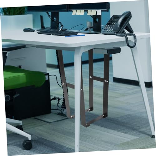 Soporte para CPU Holibanna bajo escritorio, acero al carbono, montura ajustable para carcasa de computadora, diseño ahorrador de espacio para oficina en casa, construcción duradera y resistente miniatura 6