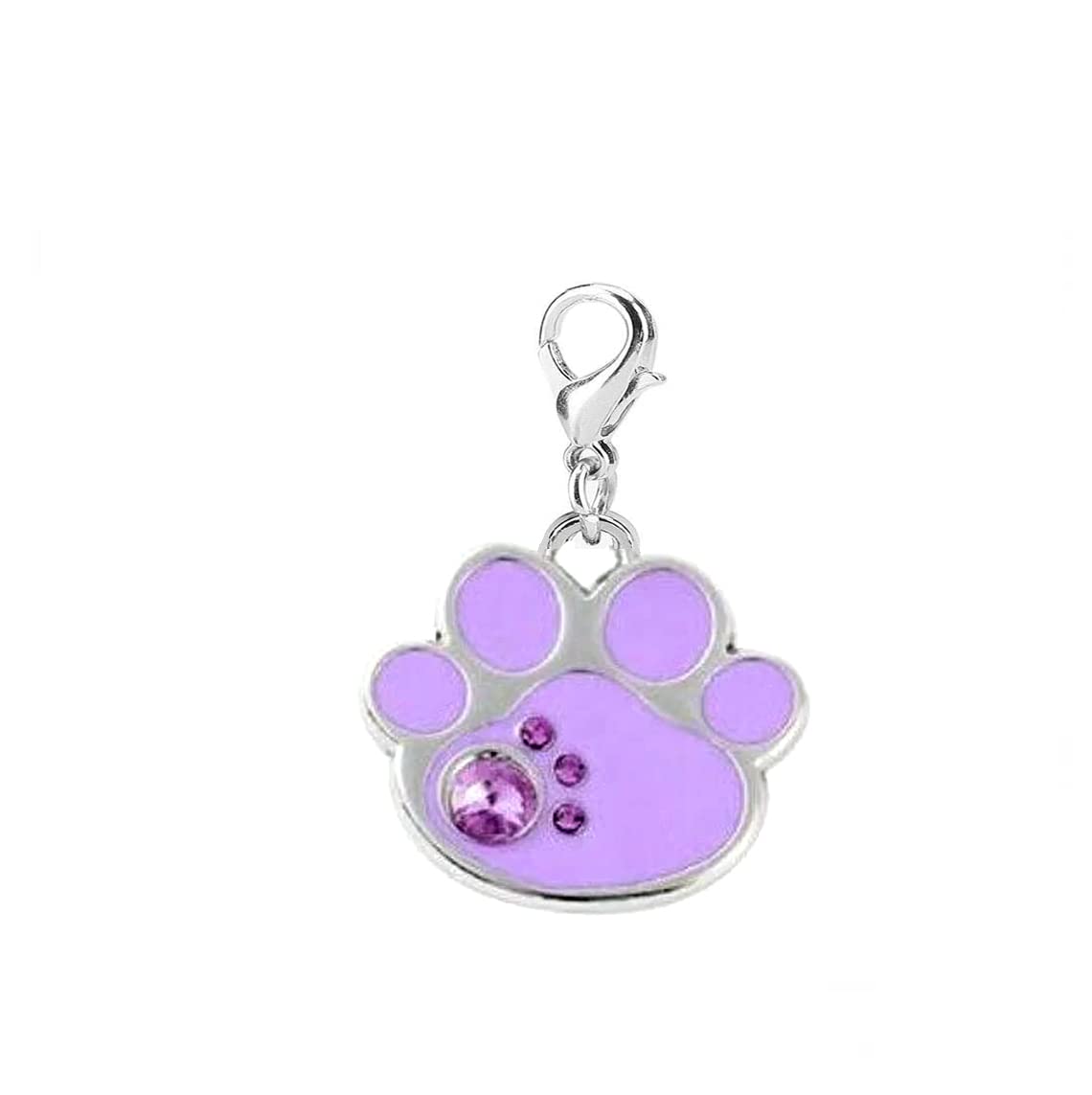Woofy pet Beautiful paw Shape Collar Pendant | Gemstone Shiny and Attractive Rust Proof Identification tag | Cute Locket for Dog & cat - 1Pcs (Purple) (B0BQJDMM67) Amazon Price History, Amazon Price Tracker
