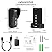 Wuloo Wireless Intercom Doorbells for Home Classroom, Intercomunicador Waterproof Electronic Doorbell Chime with 1/2 Mile Range 3 Volume Levels Rechargeable Battery (Black, 1&1)