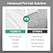 HOMBYS Pet Hair Resistant Sheet Set Queen Size, Silky & Static Control, 4 Pc Bed Sheets for Pet Owners, Deep Pocket Fitted Sheet, Wrinkle Free, White