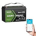 OKMO 12V 100Ah LiFePO4 Battery, Lithium Battery 100A BMS, 10 Years Lifetime 15000+ Deep Cycles,for Marine, RV, Trolling Motor, Boat, Camper, Solar Home Iron Phosphate, Low Temperature Protection