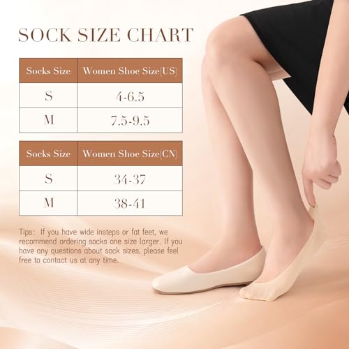 MANZI 5 Pairs No Show Socks Womens Non Slip Invisible Low Cut Thin Footies Socks for Women3