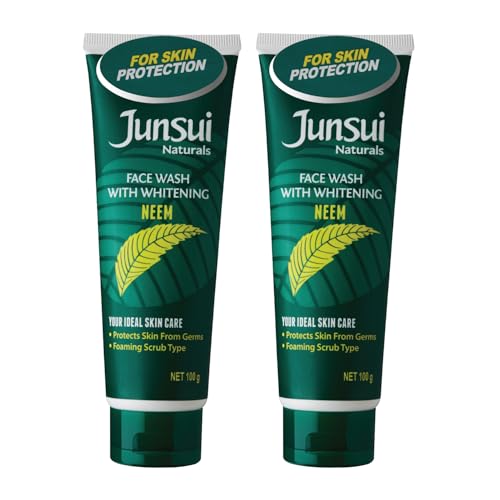 Image of Junsui Naturals Neem Face Wash for Skin Protection 100g (Pack of 2) | Protect Skin from Germs | Contains Yam Bean extract