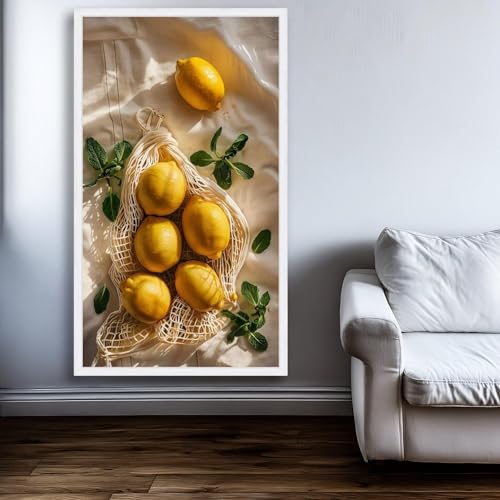 Tableau sur toile nature morte alimentaire décoration agrumes maison 50x90 - 3