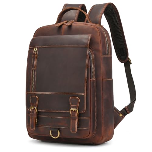 Sac à dos en cuir pour homme idéal pour le travail, les voyages et les randonnées