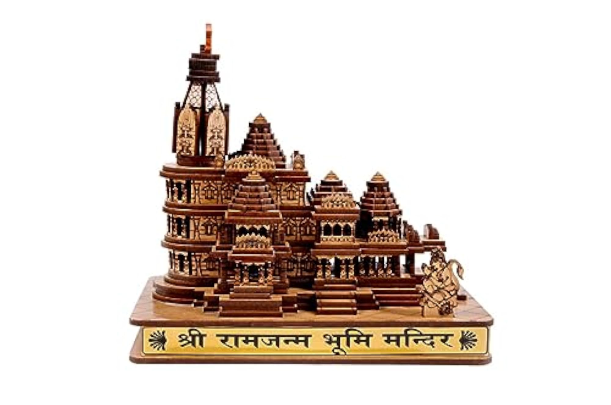 3D Wood Ayodhya Ram Mandir for Home Decor, Handcrafted