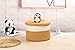 S Size Camel Cotton Rope Basket with Lid Mini Woven Basket Cute Toy Storage Basket Towel Storage Little Organizer Woven Basket Living Room Basket for Pet Toys, (White &Camel Mix)
