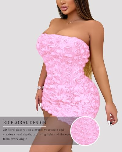 Image of Sliot Strapless Tube Dress Tube Dresses for Women 2025 Party Mini Club Going Out Short Dresses Sexy Vacation Outfits