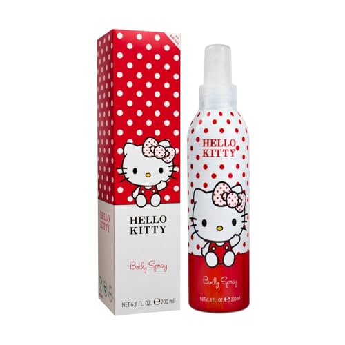 Hello Kitty Children Eau de Cologne Natural Perfume Spray, Vegan and Dermatologically tested Body Spray for Kids - Safe Daily Fragrance Gift, 200ml