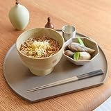 【ボンモマン公式】お盆 半月盆 日本製 山中塗 トレー おしゃれ 北欧風 来客用 和風 アンジェ bon moment (グレージュ)