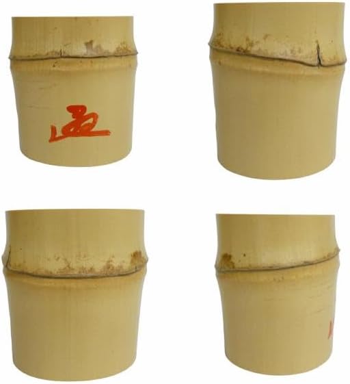 ますや茶店 前大徳 西垣大道書付 竹 一双 蓋置 茶道具 k-13-0705