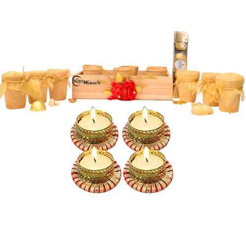 Image of NUTRI MIRACLE Corporate Edible Cups with Chocolate Dry Fruits and Nuts | Office Diwali Goodies Gift
