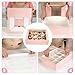 VGOODALL 12 Count Cupcake Boxes, 6PCS 13.2x9.8x4Inches Pink Cupcake Container with Window Boxes Holding 72 Pastry Box for Birthday Holiday Party Bakery Supplies