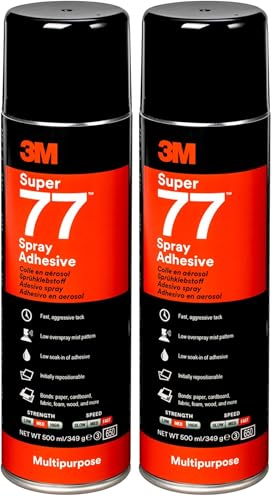 3M Super Spray Adhesivo Multiusos, 500 ml, 1 unidad (Paquete de 2)