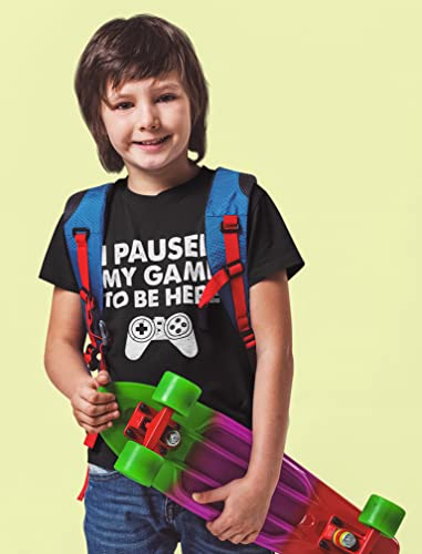 Tstars I Paused My Game to Be Here T Shirt Boys - Funny Gamer Shirts for Kids - Youth Gaming Gift for Videogame Lovers2