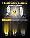 AUXITO 9006 HB4 LED Fog Light Bulbs, 3000K Amber Yellow, 6000 LM High Brightness, 30W Play and Plug, Super Penetration with 12 CSP Chips, Waterproof, DRL Bulbs Replacement for Cars, Pack of 2