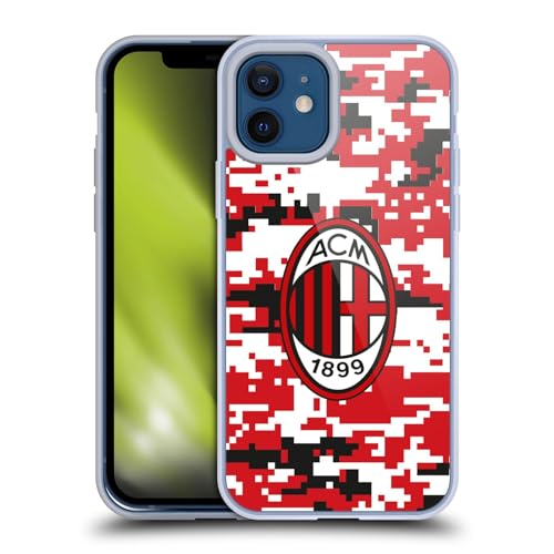 Licenza Ufficiale AC Milan Camouflage Digitale Modelli Cresta Custodia Grado Militare Compatibile con Apple iPhone 12 12 PRO E con MagSafe gel
