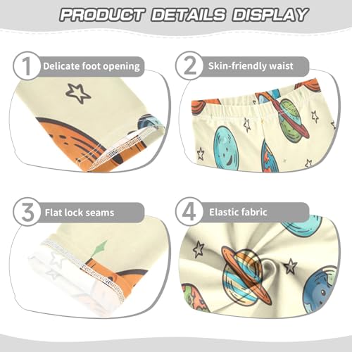 Bolaz Toddler Girls Leggings Printed Yoga Pants Leggings Cartoon Planet Star for Kids3
