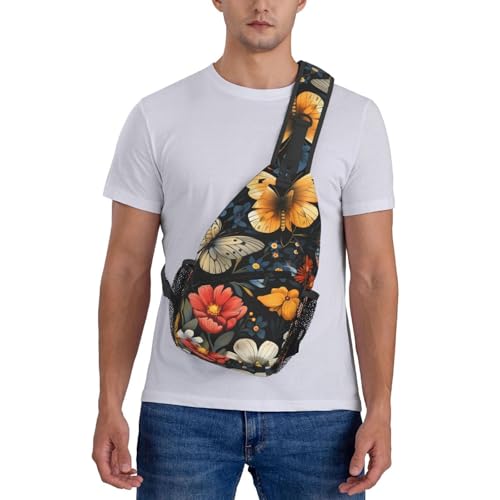 Bolso tipo bandolera con estampado de mariposas miniatura 7