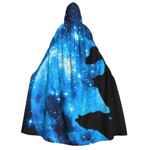 Cape à capuche médiévale 150 cm costume de loup pour cosplay et déguisement de carnaval