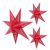 Almacenamiento: gracias a su construcción de pantalla de estrella plegable, este producto ahorra valioso espacio de almacenamiento, listo para mejorar su próxima celebración sin esfuerzo, pantalla de lámpara de linternas de papel de estrella, pantalla de linterna navideña