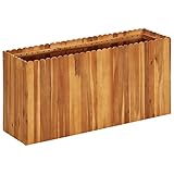 INLIFE Garten-Hochbeet 100 x 30 x 50 cm Massivholz Akazie