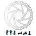 Joyzan Disque de Frein de vélo, Disque de Frein de vélo en Acier Inoxydable pour rotors de vélo de Route avec 6 boulons 120 mm 140 mm 203 mm pour VTT(120mm)