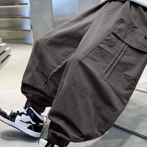 Boys Casual Work Pants for Kids Comfortable Elastic Waist Suitable for Daily Wear Outdoor Activities Ages 4-122