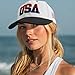 LELVK American Flag Embroidery Patriotic Hat | 100% Cotton Adjustable USA Baseball Cap for Men & Women