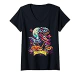 Photo Gallery donna scary dinosaur t rex zombie felice halloween uomini donne maglietta con collo a v Photo Gallery donna scary dinosaur t rex zombie felice halloween uomini donne maglietta con collo a v