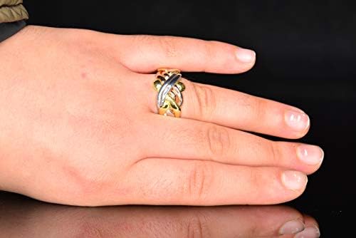 Falcon Jewelry Men's 925 Sterling Silver 6-Piece Puzzle Ring - Intricate Handcrafted Design, No Gemstone - View #4