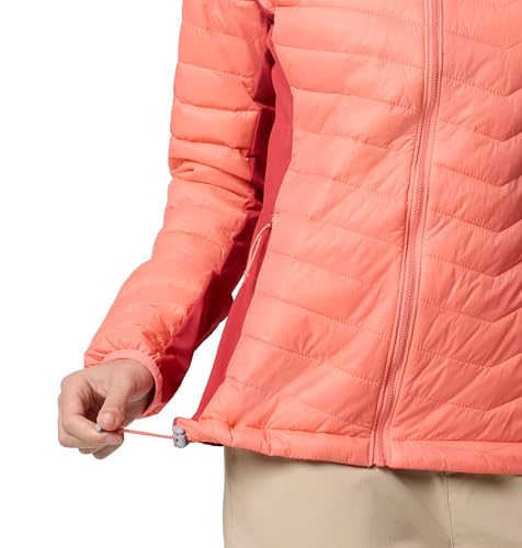 Columbia Women's Powder Pass 2 Hybrid Hooded Jacket, Hooded Puffer Jacket, Alpenglow/Daredevil, S - Afbeelding 6