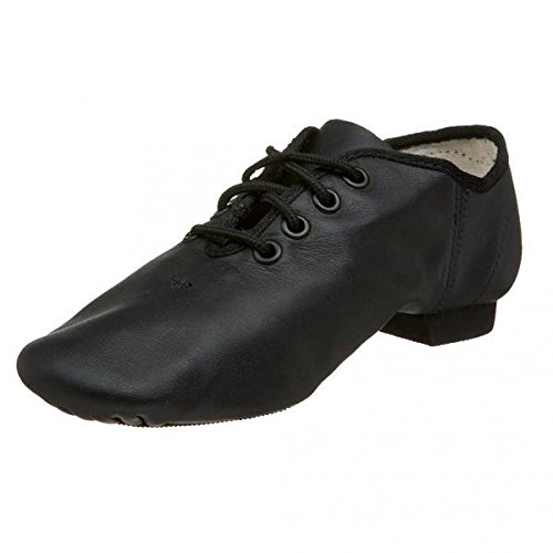 ZOOMELLA Men Women Soft Cow Leather Black Slip On Lace Up Jazz Shoes 38|Jazz, Hip Hop| Jazz, Hip Hop