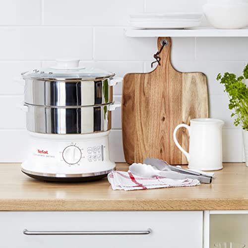 Tefal, Cuiseur vapeur, Cuisson saine, Bols en acier inoxydable, Empilables, Minuterie, Arrêt automatique, Pièces lavables au lave-vaisselle, Convenient Series, VC145130 – Image 3
