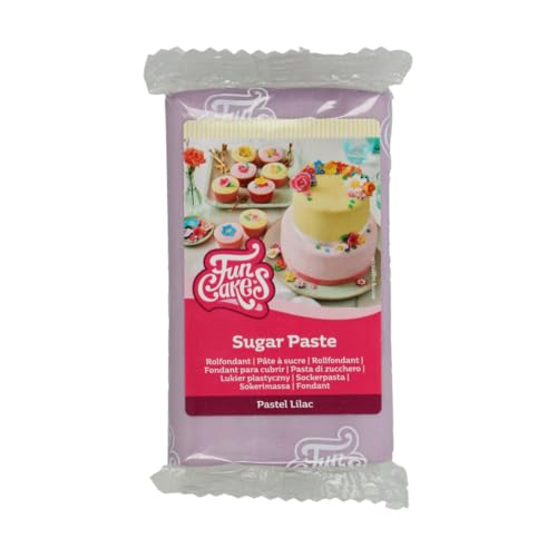 FunCakes Rollfondant Pastell Lilac: Einfach zu verwenden, glatt, flexibel, weich und biegsam, perfekt zum Dekorieren von Kuchen, Halal, koscher und glutenfrei, 250 g
