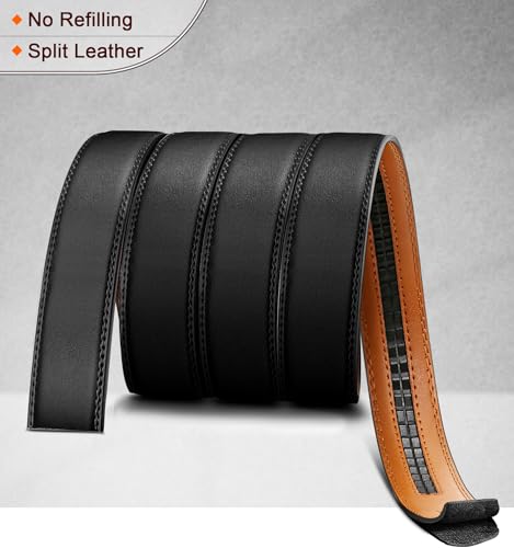 BULLIANT Men Belt Customizing-Ratchet Belts Strap Buckle Individual For Repalcement or Self-Assembling 1 3/8"-Cut for Fit2
