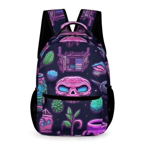 A Set of Object Doodles Backpack for Travel, Ultra Durable Small Bookbag Lightweight Daypack for Women Men