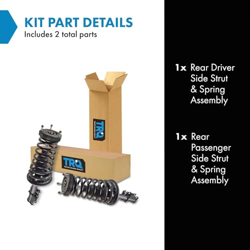 Image of TRQ Rear Driver and Passenger Side Strut and Spring Assembly Set Compatible with 02-03 Lexus ES300 02-03 Toyota Camry