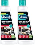 Dr. Beckmann - Crème Nettoyante Plaques Cuisson et Inox - Nettoyant Inox Cuisine 3en1 Nettoie, Protège et Fait Briller - Produit Ménager Avec des Noyauts d'Abricots Naturels - 250ml (Lot de 2)