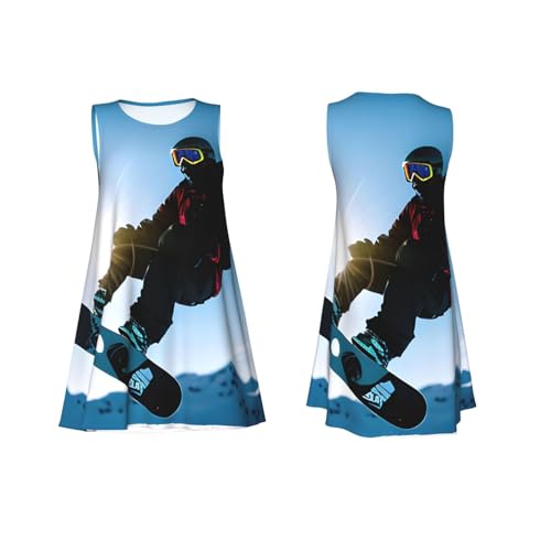 Robe de vacances sans manches à coupe fluide et confortable