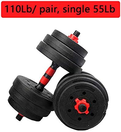meiya Dumbbell Dumbbells Barbell Lifting Dumbbells Men's Fitness Home Rubber,50kg Weight, Mute, Adjustable Fitness Gym Aerobic - a Set of Two