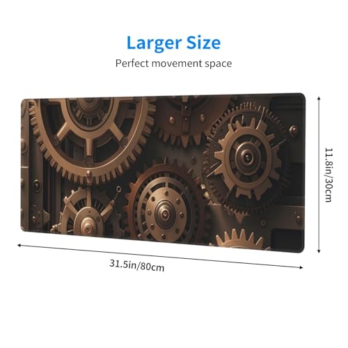 Tapis de bureau long bords cousus et antidérapant pour clavier mécanique
