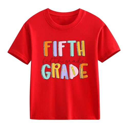 Teen Boys 1st Day of Kindergarten Shirt Back to School Outfits for Girls Kids Cotton Cute Graphic School Days Summer Clothes2